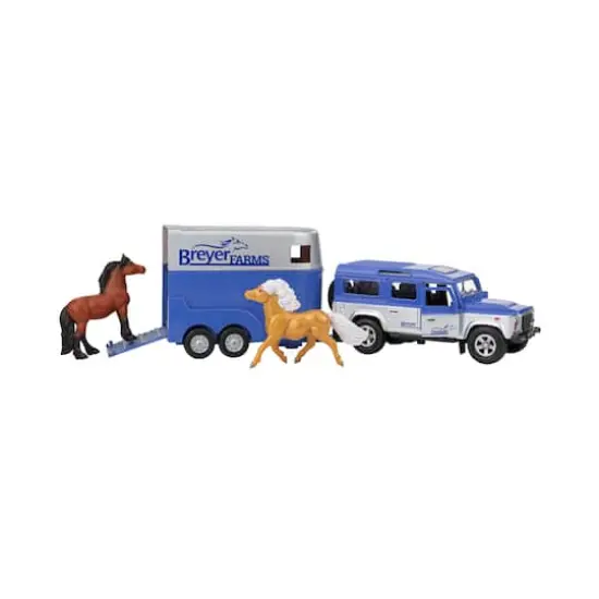 Reeves Breyer Land Rover, Trailer & Horses Play Set {1}