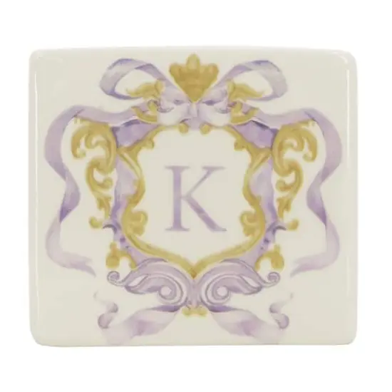 4.5" x 4" Ceramic Monogram D&eacute;cor by Ashland&reg; K {1}