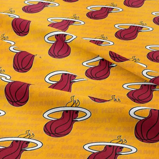 Camelot Fabrics NBA Miami Heat Ditsy Colors Cotton Precut Fabric Bundle {4}