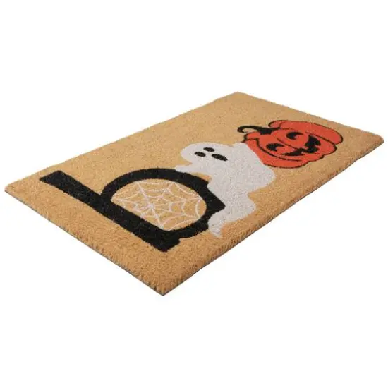 Natural Coir Boo Halloween Doormat {4}