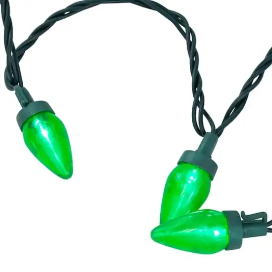 25ct. LED C7 Christmas String Lights Green {9}
