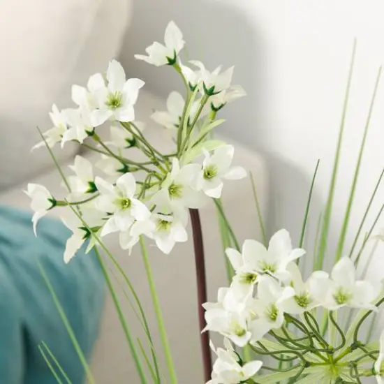 Glitzhome&reg; 3.25ft. Faux Onion Grass Plant in Pot {7}