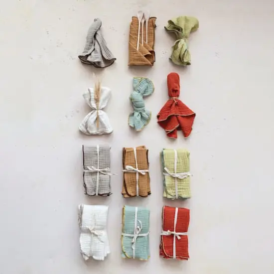 Hello Honey&reg; Square Woven Double Cloth Napkins Set {3}