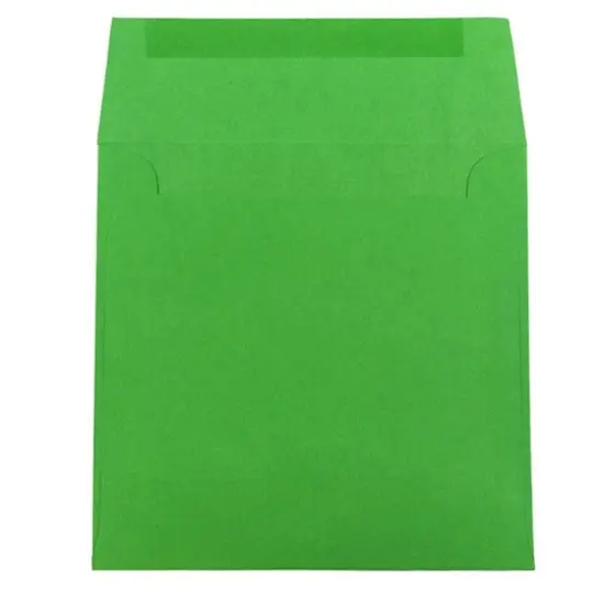 JAM Paper 6.5" x 6.5" Green Square Colored Invitation Envelopes, 25ct. {3}
