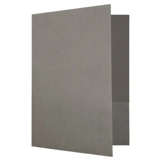 JAM Paper 9.5" x 11.5" 2-Pocket Linen Folders, 6ct. Gray {7}