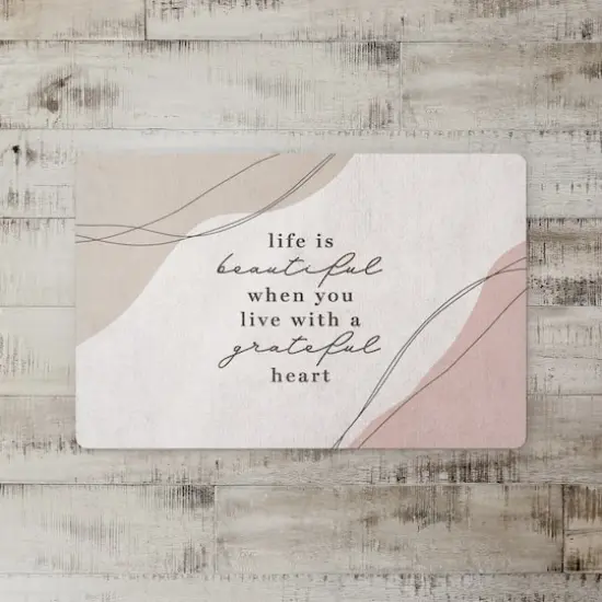 18" x 27" Grateful Heart Boho Floor Mat {3}