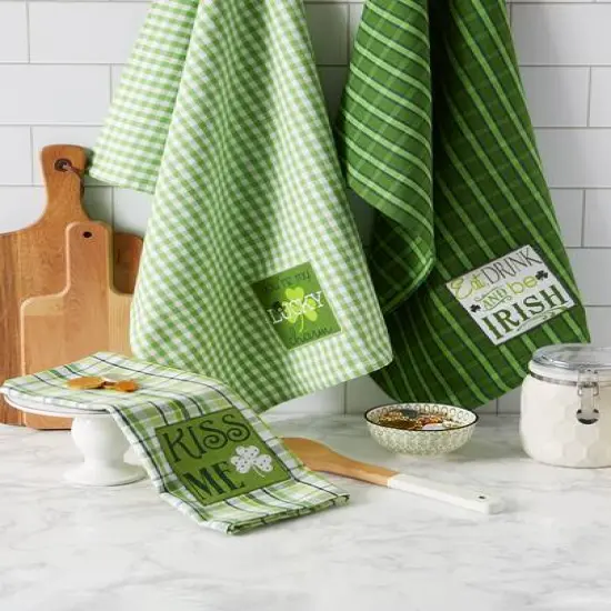 DII&reg; St Patty's Day Embroidered Dishtowels, 3ct. {8}