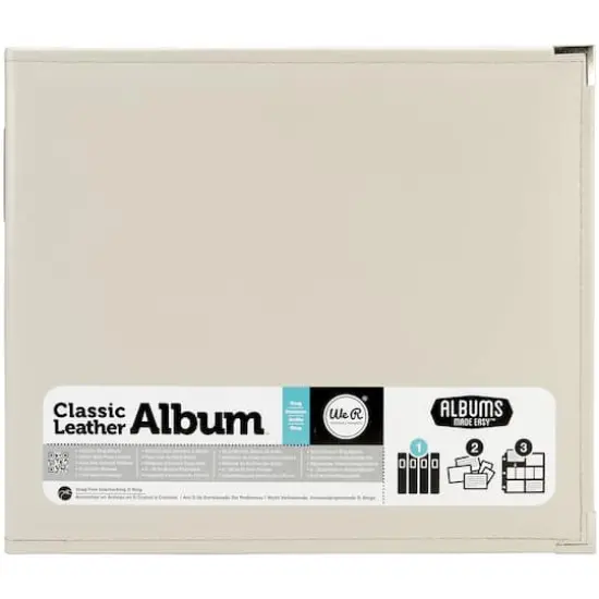 We R Memory Keepers&reg; Classic Leather&trade; D-Ring Album, 12" x 12" Greige {1}