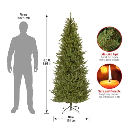 6.5ft. Unlit Natural Fraser Fir Artificial Christmas Tree {6}