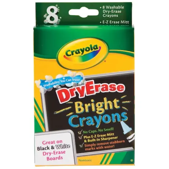 Crayola&reg; Brights 8 Color Washable Dry-Erase Crayon Set {1}