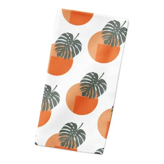 Sun and Palm Leafs 10" x 10" Cotton Twill Napkin {3}