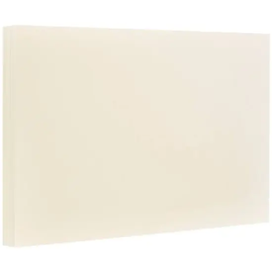JAM Paper 5" x 7" Ivory Blank Flat Note Cards {3}