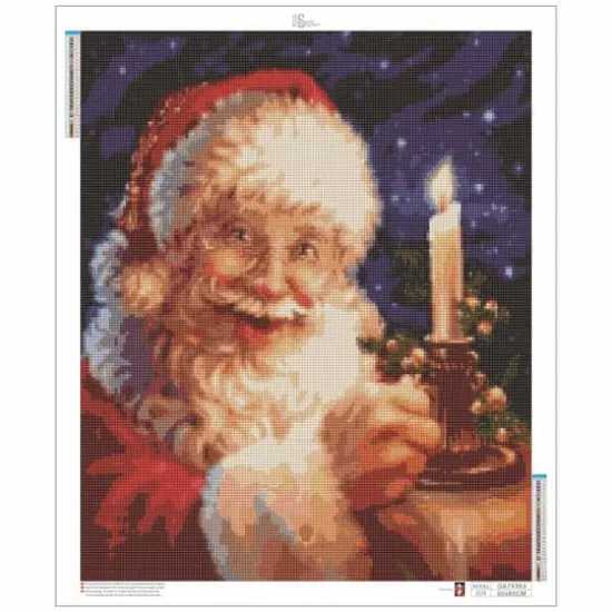 Sparkly Selections Santa with Candle Diamond Painting Kit, Square Diamonds {3}