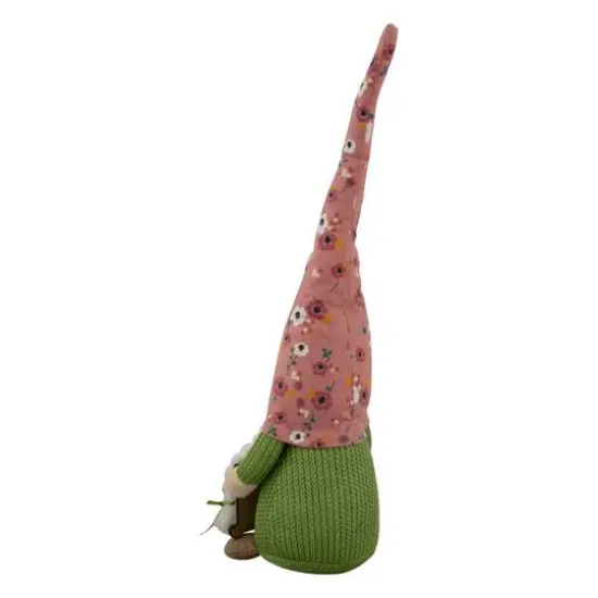 16" Pink Floral Springtime Gnome with Message Board {6}