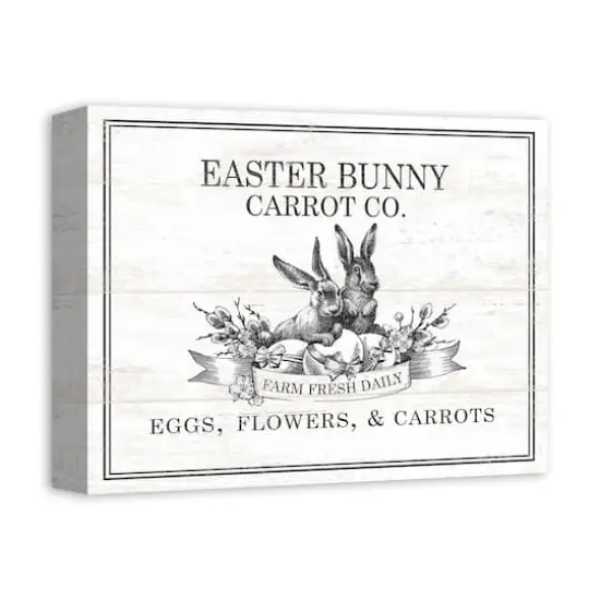 Easter Bunny Carrot Farm 1 11" x 14" Canvas Wall Art {3}