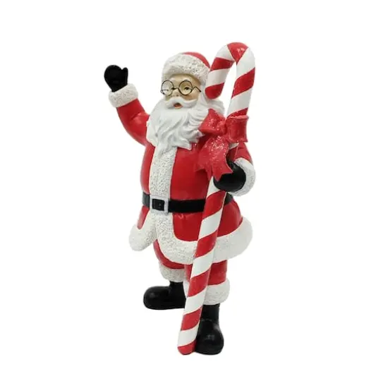 10.5" Red & White Santa with Candy Cane Tabletop D&eacute;cor by Ashland&reg; {3}