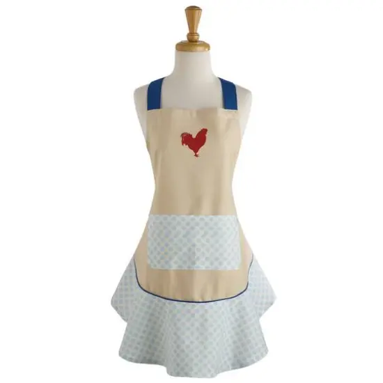 DII&reg; Red Rooster Ruffle Apron {4}