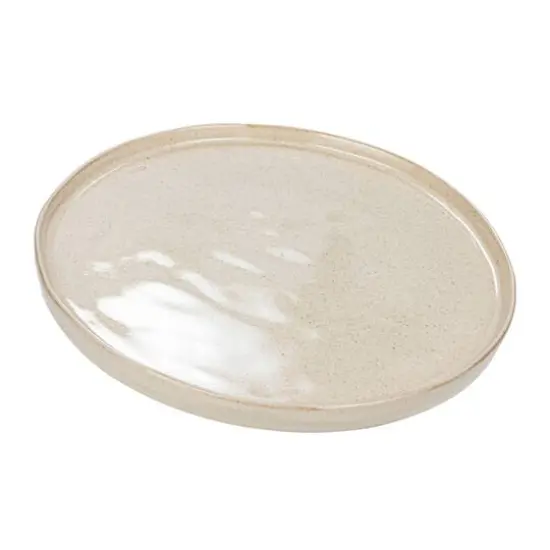 Hello Honey® 10.25" Cream Speckled Glaze Stoneware Plate, 2ct. {3}