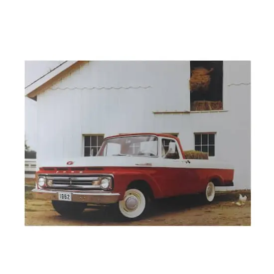 LED 1962 Ford F-100 Truck Canvas Wall Art {1}