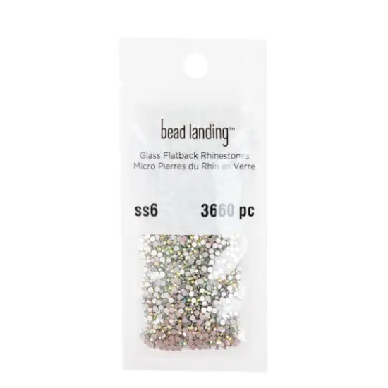 SS6 Glass Round Flatback Rhinestones by Bead Landing&trade; Aurora Borealis {1}