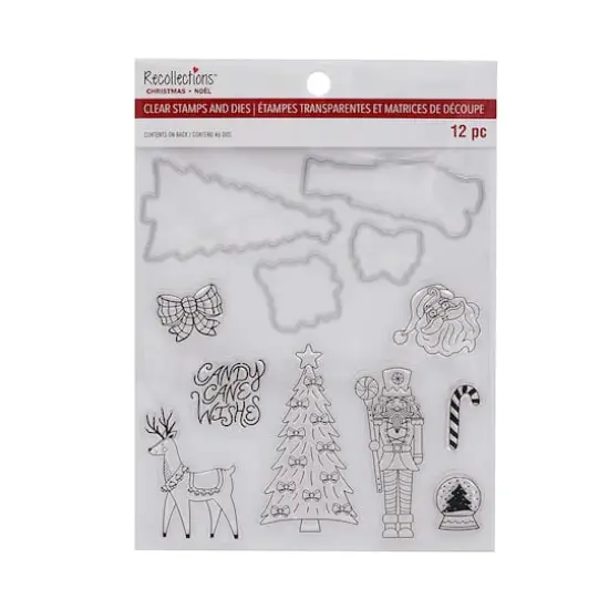 Candy Cane Wishes Clear Stamp & Die Set by Recollections&trade; {4}