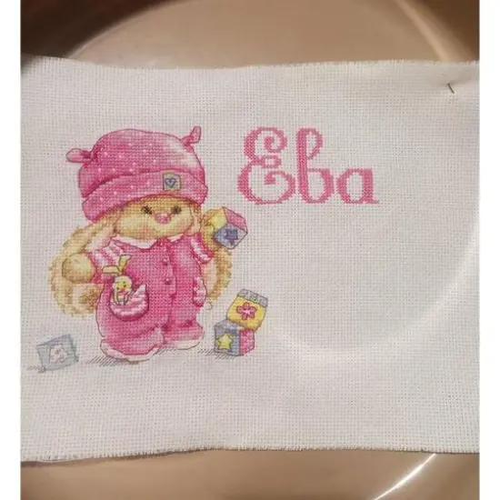 Alisa Rabbit Mi Baby Girl Cross Stitch Kit {8}