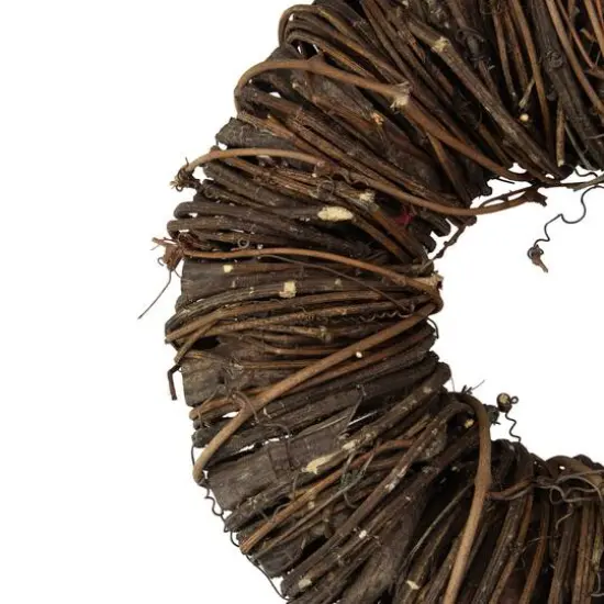 12" Brown Rustic Twig & Tree Bark Artificial Spring Wreath {4}