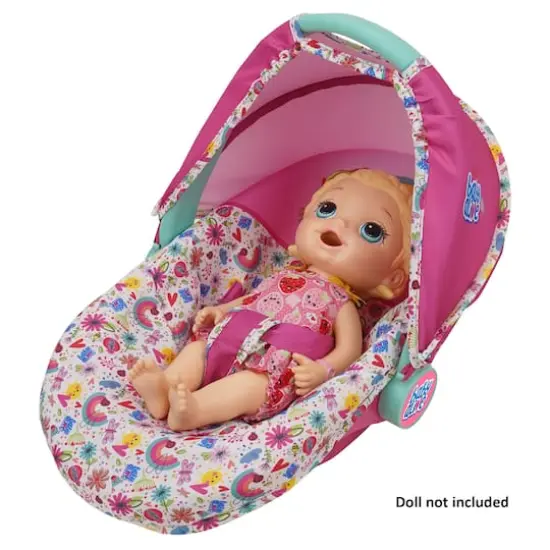 509 Crew Baby Alive Pink and Rainbow Deluxe Doll Car Seat {8}