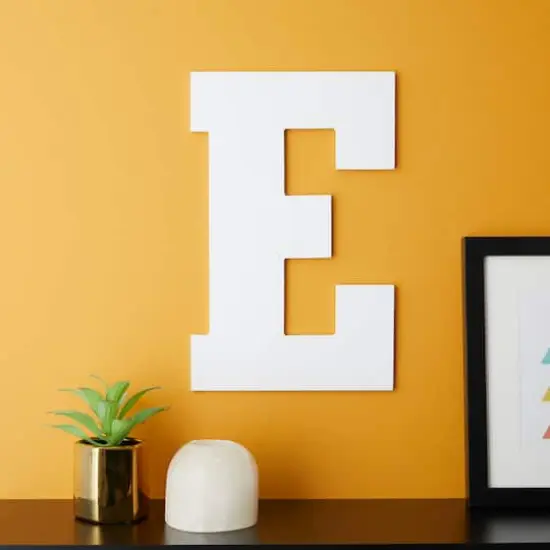 13" White MDF Uppercase Letter by Make Market&reg; E {3}