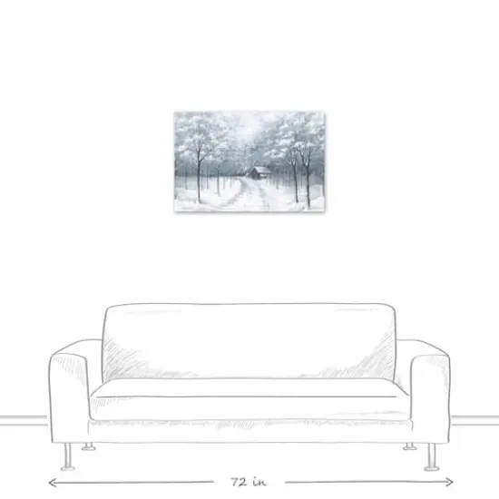 Winter Forest Path II Canvas Wall Art {6}