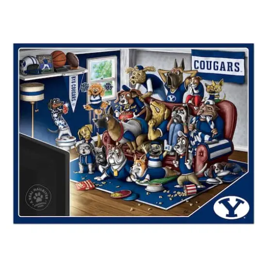 College Football Purebred Fans A Real Nailbiter 500 Piece Puzzle BYU Cougars {5}