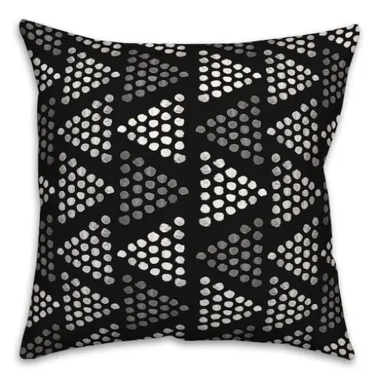 Triangles Throw Pillow Black {1}