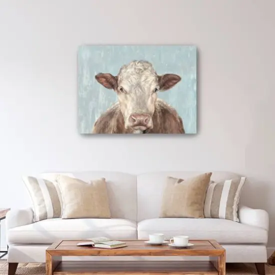 Lumaprints Brown Swiss Cow Canvas Wall Art {3}