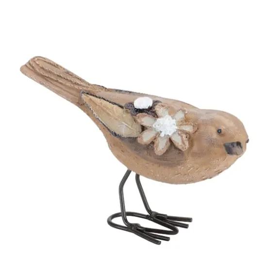Floral Bird Figurines Set {5}