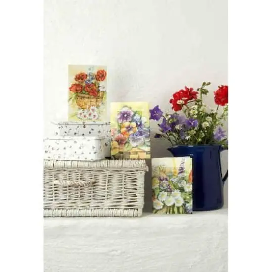 Orchidea Complete Cross Stitch Kit - Greetings Card Wild Flowers {3}