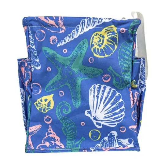 Household Essentials Large-Capacity Krush Utility Tote with 4 Exterior Pockets Blue Sea Shell {4}