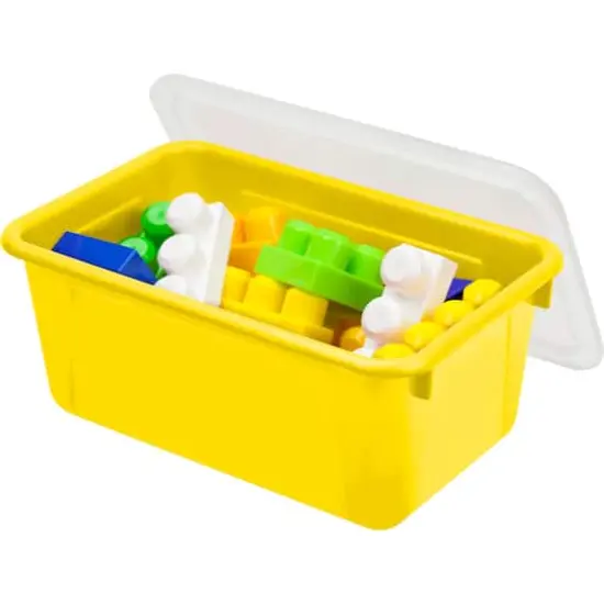 Storex Small Cubby Bin with Cover, 2ct. Yellow {4}