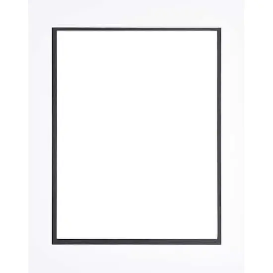 11" x 14" White & Black Double Mat by Studio D&eacute;cor&reg;, 8.5" x 11" Opening Size {3}