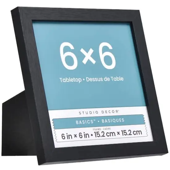 Basics&trade; 6" x 6" Linear Tabletop Frame by Studio D&eacute;cor&reg; Black {3}