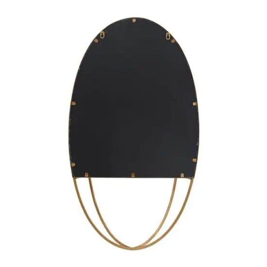 Gold Metal Glam Wall Mirror 35" x 20" x 7" {5}