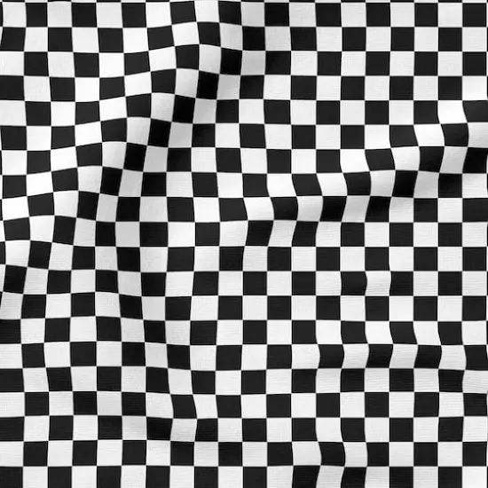 Fabric Editions Black Tile Check Cotton Fabric {5}