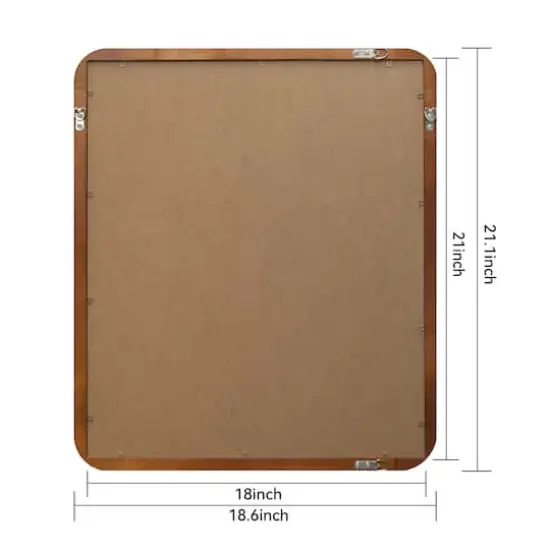 18" x 21" Rounded Corner Wood Decorative Mirror by Ashland&reg; {6}