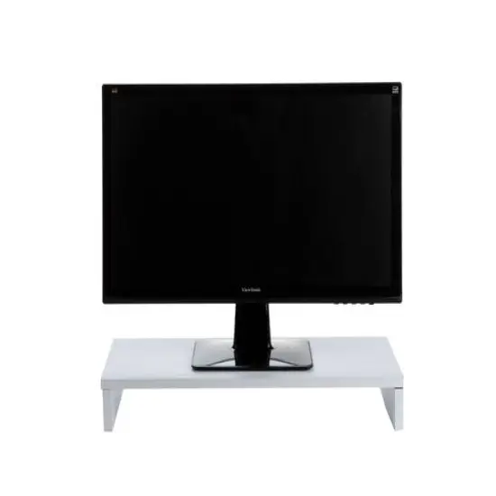 Mind Reader White Wooden Monitor Stand Riser {11}