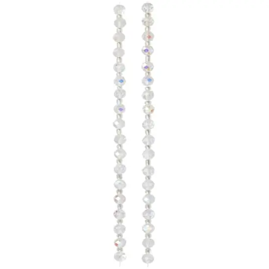Crystal AB Faceted Glass Rondelle Beads, 8mm by Bead Landing&trade; {4}