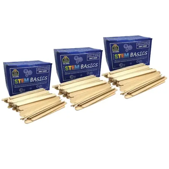 Teacher Created Resources STEM Basics Craft Sticks, 3 packs of 500 {1}