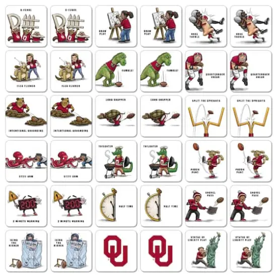 College Team Licensed Memory Match Game Oklahoma Sooners {4}