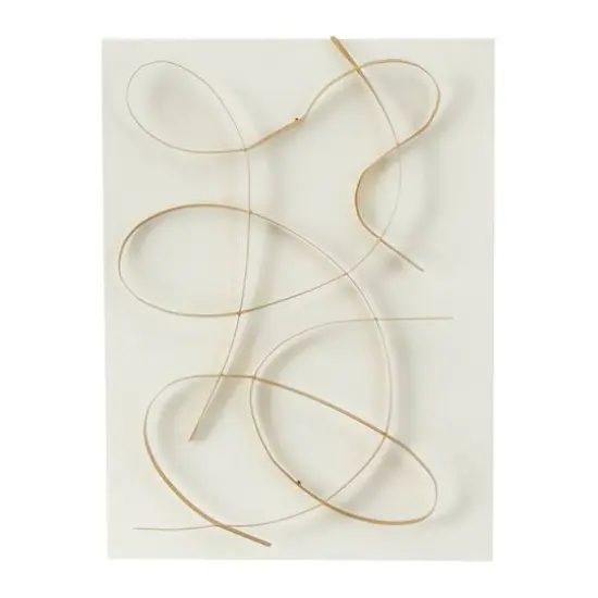 CosmoLiving by Cosmopolitan 32" Metal Contemporary Wall D&eacute;cor White {1}