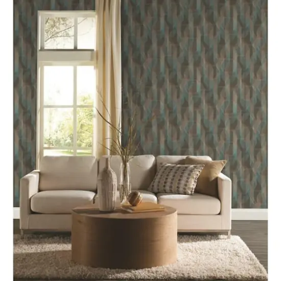 RoomMates Debonair Geometric Peel & Stick Wallpaper Brown {7}