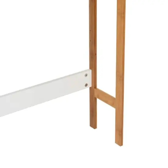 Organize It All 3-Shelf White Bamboo Over the Toilet Cabinet {7}