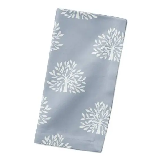 Blooming Bush Cotton Twill Napkin Blue {3}